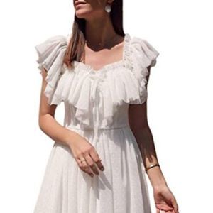 Narspeer Women's Sexy Polka Dots Tulle  Mini Dress